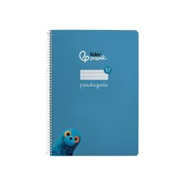 Cuaderno Espiral Liderpapel Din A4 Pautaguia Tapa Dura 80H 90 gr Cuadro Pautado 2,5 mm Color Azul 5 unidades