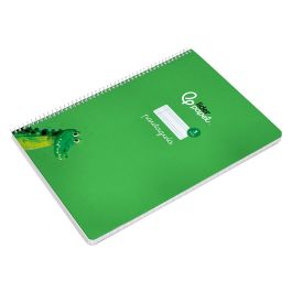 Cuaderno Espiral Liderpapel Din A4 Pautaguia Tapa Dura 80H 90 gr Cuadro Pautado 3 mm Color Verde 5 unidades