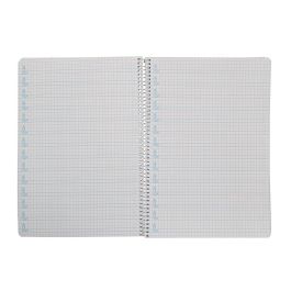 Cuaderno Espiral Liderpapel Din A4 Pautaguia Tapa Dura 80H 90 gr Cuadro Pautado 5 mm Color Lila 5 unidades