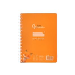 Cuaderno Espiral Liderpapel Din A5 Pautaguia Tapa Plastico 80H 90 gr Cuadro Pautado 3 mm Color Naranja 5 unidades