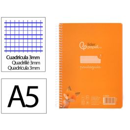 Cuaderno Espiral Liderpapel Din A5 Pautaguia Tapa Plastico 80H 90 gr Cuadro Pautado 3 mm Color Naranja 5 unidades Precio: 20.4369004598. SKU: B15P2QCVYG