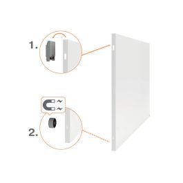 Pizarra Blanca Nobo Infinity Sin Marco Acero Lacado Magnetico 1200x900 mm