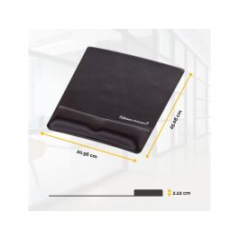 Alfombrilla Para Raton Fellowes Canal Health-V Negra Con Reposamuñecas De Gel 222x209,6x251 mm