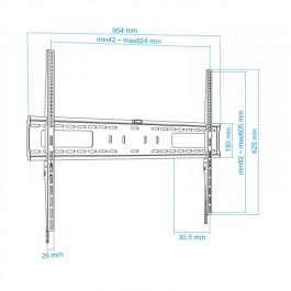 TooQ Soporte de Pared para Monitor / TV LCD, Plasma de 60-100, Negro