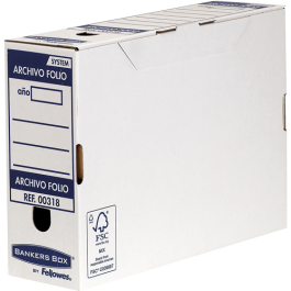 Caja de Archivo Definitivo Folio 100Mm Azul Bankers Box 0031802 10 unidades