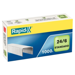 Rapid Grapas estándar 24/6 galvanizadas -caja de 1000 Precio: 0.6292. SKU: B19RCRGY6N