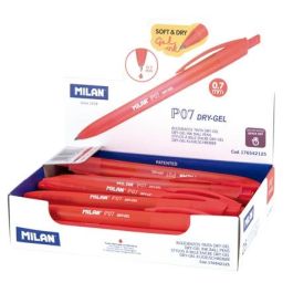 Milan Bolígrafo p07 dry-gel retráctil tinta rojo caja expositora -25u- Precio: 20.9500005. SKU: B14ZMYPK2V