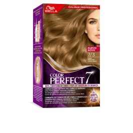 Wella Color Perfect 7 #7/3 Tinte Permanente en Crema Rubio Avellana 100% Cobertura Canas Cubre-Raíces, Kit 6 Unidades