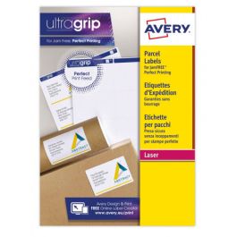 Avery etiquetas adhesivas para envíos 199,6x143,5mm láser 2 x 15h 100% reciclado blanco
