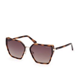 Guess GU7871 53F Gafas de Sol para Mujer con Montura Inyectada Blonde Havana, Cristales Marrón Degradado 59mm, Patillas 135mm