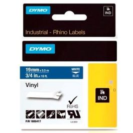 Dymo Rhino cinta de etiquetas industrial adhesiva id1-19, blanco sobre azul de 19mmx5´5 m, vinilo Precio: 20.9500005. SKU: B17J2BHXQN