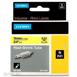Dymo Rhino cinta id1-19, negro sobre amarillo 19mmx1´5m, tubo termorretractil (s0718340) Precio: 32.95000005. SKU: B1BZCRQM4X