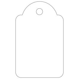 Etiquetas colgantes apli blancas con hilo 22 x 35 mm. 500 unidades (00390)