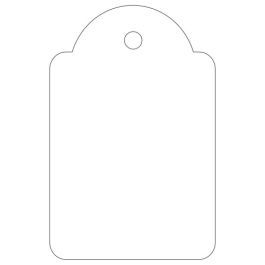 Etiquetas colgantes apli blancas con hilo 28 x 43 mm. 500 unidades (00391)