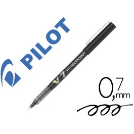 Rotulador Pilot Punta Aguja V-7 Negro 0.7 mm 12 unidades