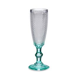 Copa de champán Vivalto Transparente Turquesa Vidrio 185 ml Puntos (6 Unidades) Precio: 16.50000044. SKU: B1CW2448QZ