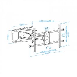 Soporte de Pared Giratorio/ Inclinable/ Nivelable TooQ LP3790TN-B para TV de 43-90"/ hasta 75kg