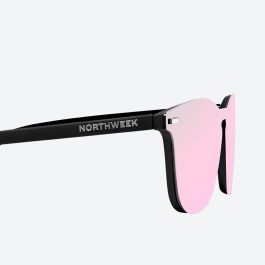 Northweek WALL PHANTOM BLACK Gafas de Sol Polarizadas UV400 Unisex para Adultos - Montura Policarbonato Negro - Cristal Rose Gold