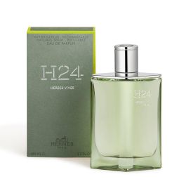 Hermès H24 HERBES VIVES Eau de Parfum Recargable Vaporizador para Hombre, Notas de Hierbas Frescas y Pera, 100 ml