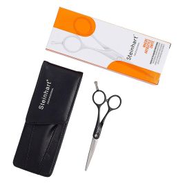 Steinhart AL Tijera #5½"-Negro con filo de navaja slice, aluminio y carbón activado, incluye estuche, 1 unidad