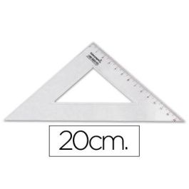 Escuadra Liderpapel 20 cm Plastico Cristal 20 unidades