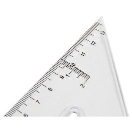 Escuadra Liderpapel 20 cm Plastico Cristal 20 unidades