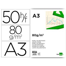 Bloc Papel Milimetrado Liderpapel Encolado 297x420 mm 50 Hojas 80 gr-M2 Precio: 7.49999952. SKU: B1HXG47VVT