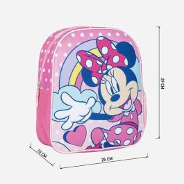 Mochila Escolar Minnie Mouse Rosa 25 x 30 x 9 cm