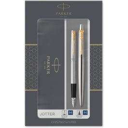 Parker bolígrafo + pluma jotter duo m acero cepillado con acabados dorados Precio: 28.9500002. SKU: B1BG4SJYRA