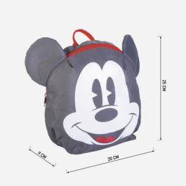 Mochila Infantil Mickey Mouse Gris (9 x 20 x 25 cm)