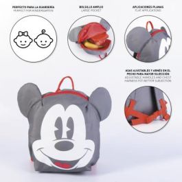 Mochila Infantil Mickey Mouse Gris (9 x 20 x 25 cm)