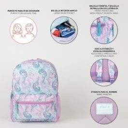 Mochila Infantil Frozen Lila 23 x 33 x 9 cm