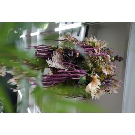 Flor Artificial Vara de Amaranthus Lila Vino Latex