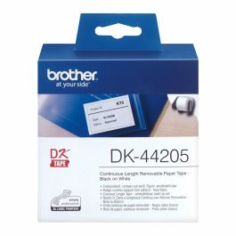 Etiquetas para Impresora Brother DK-44205 62 mm x 15,24 m Blanco Negro Negro/Blanco (2 Unidades)