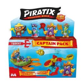 Figura Piratix Shark Treasure Pack Capitan, incluye 1 capitan dorado, 3 piratix, 1 deslizador, 1 catapulta, 4 accesorios cristal, 2 tesoros, 2 banderas y 1 proyectil - Modelos surtidos Precio: 8.94999974. SKU: B1FCRMM6QR