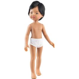 Muñeca sin ropa balbino niño latino con pelo corto negro y raya al lado, ojos grises 32 cm Precio: 17.0005. SKU: B1FEYGNP8K