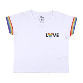 Camiseta Corta Single Jersey Punto Disney Pride Blanco
