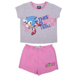 Pijama Corto Single Jersey Sonic Gris