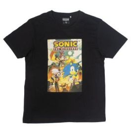 Camiseta Corta Single Jersey Retro Sonic Negro