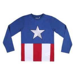 Pijama Largo Single Jersey Avengers Capitan America Rojo