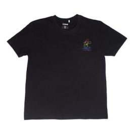 Camiseta Corta Acid Wash Disney Pride Negro
