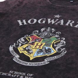 Camiseta Larga Single Jersey Harry Potter Gris Oscuro