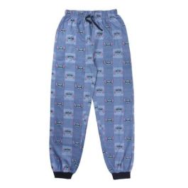 Pijama Largo Single Jersey Stitch Azul