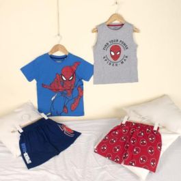 Pijama Corto Single Jersey Tirantes Spiderman Gris