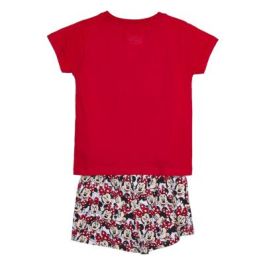 Pijama Corto Single Jersey Punto Minnie Rojo