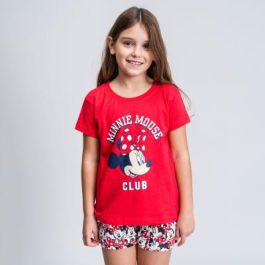 Pijama Corto Single Jersey Punto Minnie Rojo