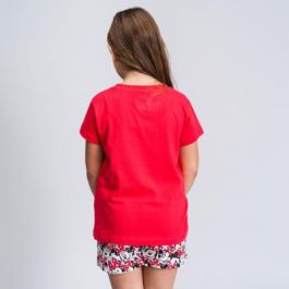 Pijama Corto Single Jersey Punto Minnie Rojo