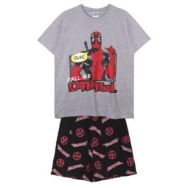 Pijama Corto Single Jersey Punto Deadpool Gris