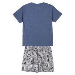 Pijama Corto Single Jersey Punto Marvel Gris