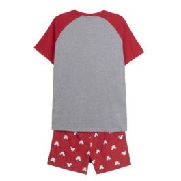 Pijama Corto Single Jersey Punto Mickey Rojo